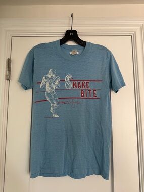 Men's Light Blue 'Snake Bite' Graphic Tee